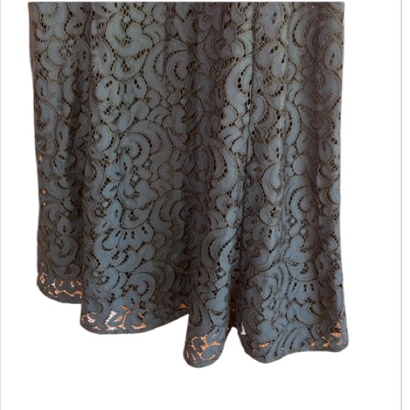 NWT Ann Taylor Loft Lace Fit & Flare Dress, Black, Fairy Grunge Whimsigoth Sz 10 - Picture 3 of 8